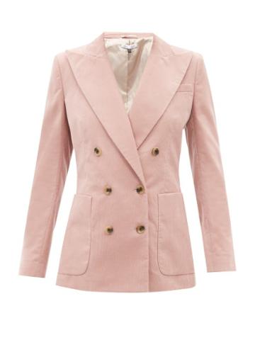 Ladies Rtw Bella Freud - Bianca Cotton-corduroy Suit Jacket - Womens - Light Pink