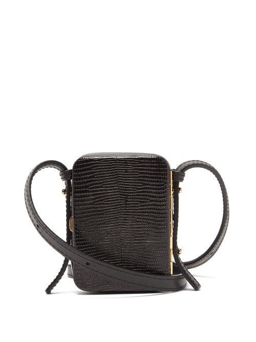 Matchesfashion.com Lutz Morris - Norman Mini Lizard-effect Leather Bag - Womens - Black