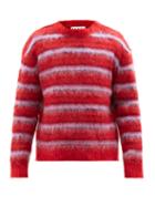 Marni - Striped Mohair-blend Sweater - Mens - Red Stripe