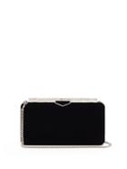 Matchesfashion.com Jimmy Choo - Ellipse Crystal-embellished Velvet Shoulder Bag - Womens - Black