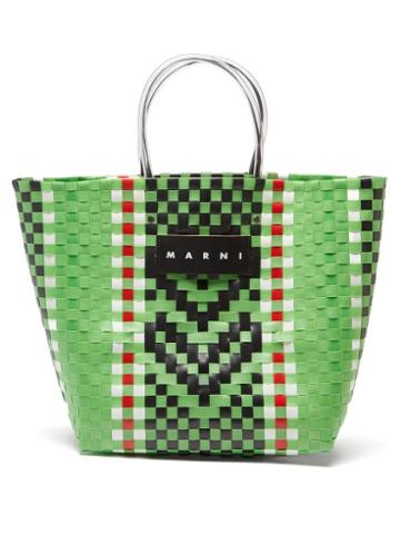 Marni Market - Hand-woven Tote Bag - Mens - Green Multi