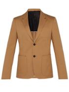 Matchesfashion.com Joseph - Cassis Single Breasted Cotton Blend Twill Jacket - Mens - Camel