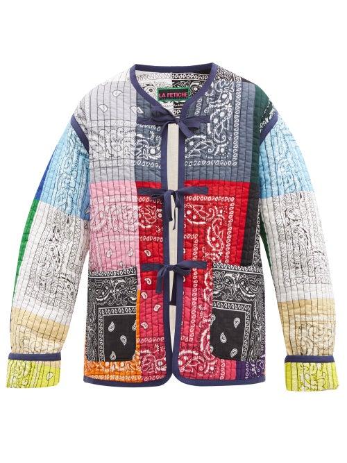 Matchesfashion.com La Fetiche - Janis Reversible Patchwork Cotton-bandana Jacket - Womens - Multi