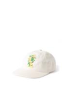 Casablanca - Logo-embroidered Cotton Baseball Cap - Mens - White