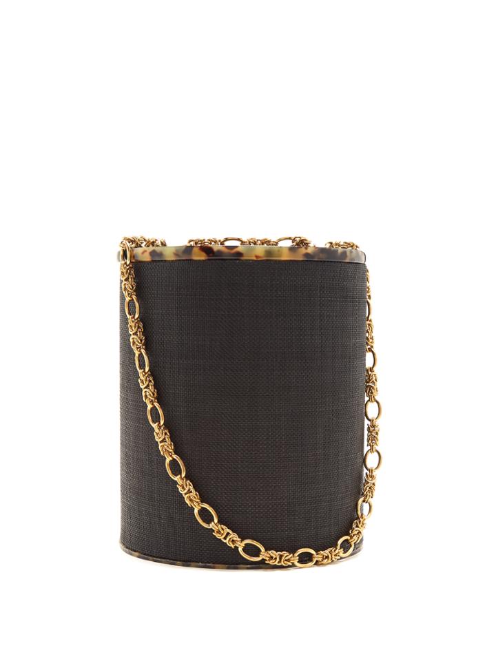 Rebecca De Ravenel Lolli Woven-rattan Bag