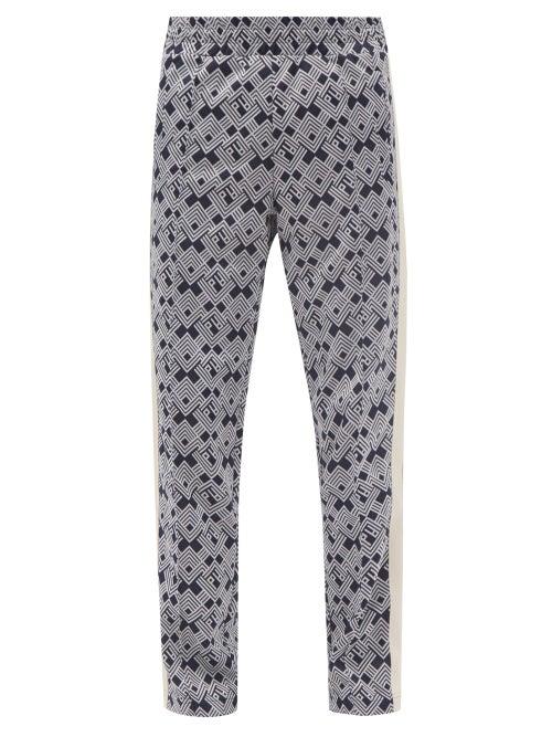 Palm Angels - Striped-jacquard Jersey Track Pants - Mens - Navy