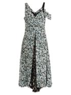 Matchesfashion.com Proenza Schouler - Abstract Print Silk Crepe De Chine Dress - Womens - Blue Print