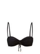 Matchesfashion.com Heidi Klein - Tie Front Bandeau Bikini Top - Womens - Black