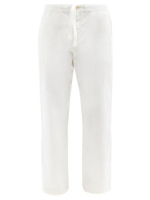 Mens Rtw Orlebar Brown - Brewer Drawstring-waist Cotton Trousers - Mens - Cream