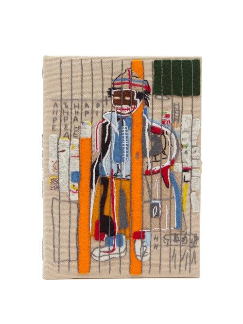 Matchesfashion.com Olympia Le-tan - Basquiat 'anthony Clarke'-embroidered Clutch Bag - Womens - Beige Multi