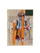 Matchesfashion.com Olympia Le-tan - Basquiat 'anthony Clarke'-embroidered Clutch Bag - Womens - Beige Multi