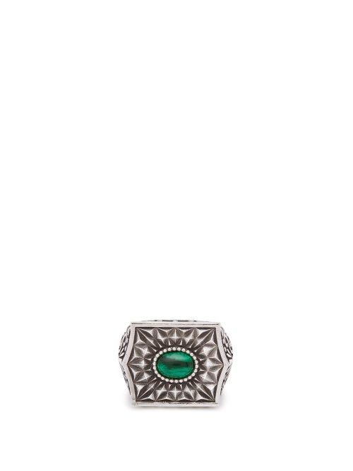 Matchesfashion.com Emanuele Bicocchi - Quartz Sovereign Ring - Mens - Silver