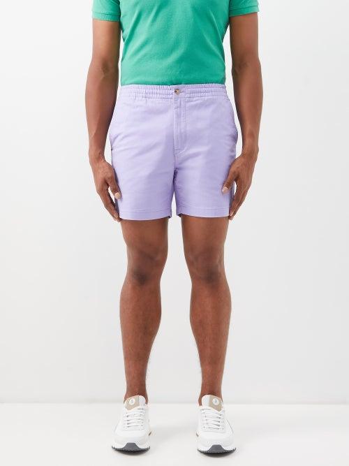 Polo Ralph Lauren - Classic-fit Logo-embroidered Cotton-blend Shorts - Mens - Purple