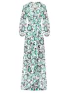 Ladies Rtw The Vampire's Wife - The Devastator Poppy-print Chiffon Maxi Dress - Womens - Green White