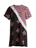 House Of Holland Star And Stripe-print Contrast Dress