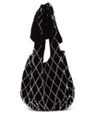 Matchesfashion.com Shrimps - Ellery Beaded Velvet Shoulder Bag - Womens - Black Multi