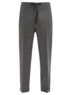 Matchesfashion.com Officine Gnrale - Joseph Drawstring-waist Wool-fresco Trousers - Mens - Grey
