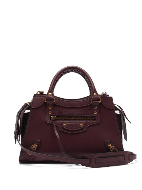Matchesfashion.com Balenciaga - Neo Classic Small Leather Bag - Womens - Burgundy