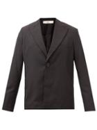 Sfr - Power Single-button Twill Blazer - Mens - Black