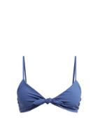 Matchesfashion.com Mara Hoffman - Carla Tie Front Bikini Top - Womens - Blue