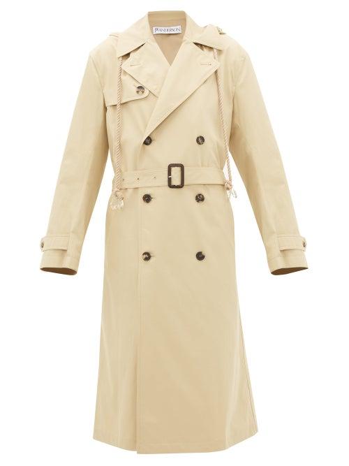 Matchesfashion.com Jw Anderson - Hooded Cotton-gabardine Trench Coat - Womens - Beige