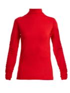 Preen Line Zahara High-neck Ruffled Jersey Top