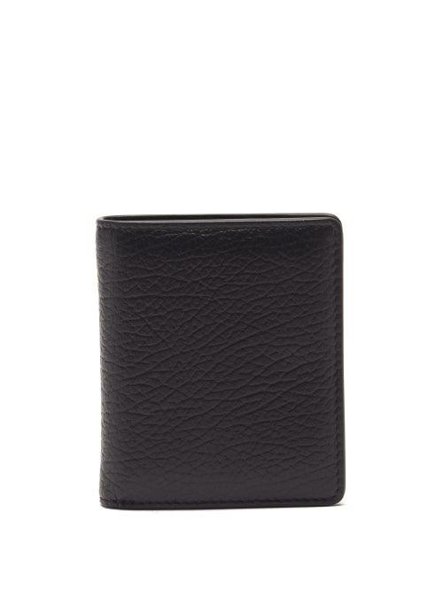 Maison Margiela - Grained-leather Bifold Wallet - Womens - Black