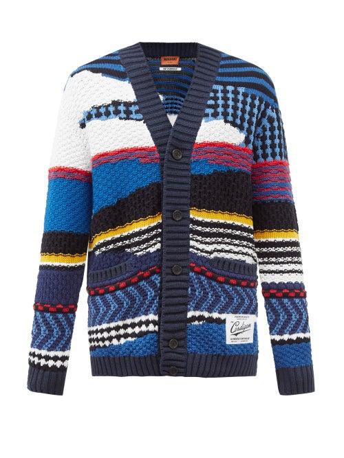 Missoni - Multi-pattern Intarsia Cotton-blend Cardigan - Mens - Multi