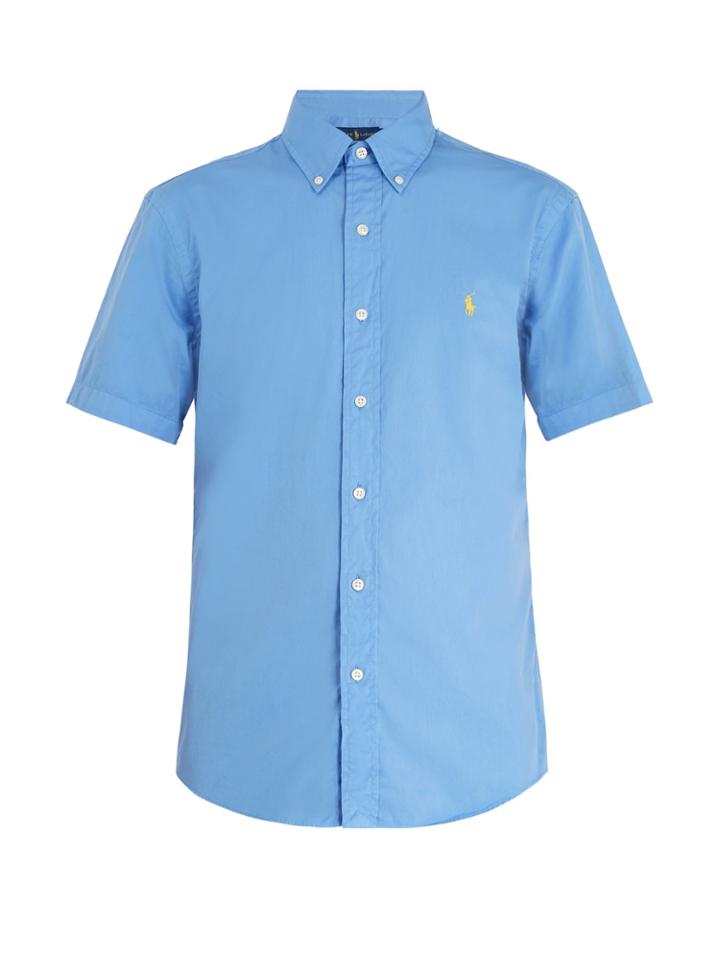 Polo Ralph Lauren Logo-embroidered Short-sleeve Cotton Shirt