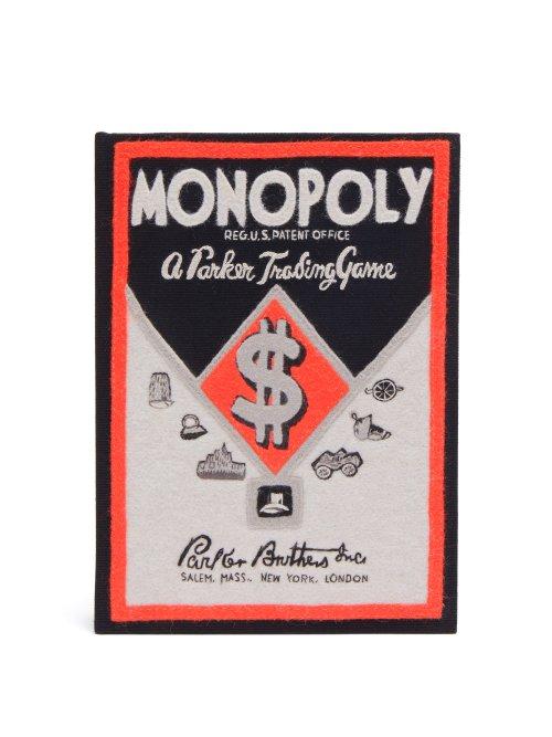 Matchesfashion.com Olympia Le-tan - Monopoly Parker Trading Game Box Clutch - Womens - Black Red