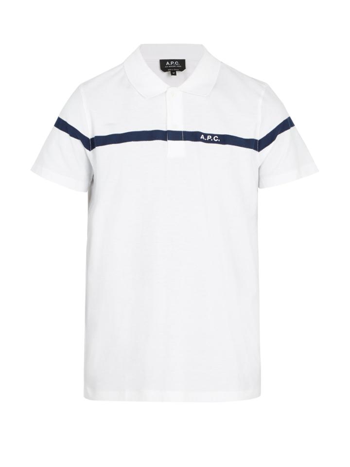 A.p.c. Logo-embroidered Cotton Polo Shirt
