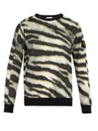 Matchesfashion.com Stone Island - Tiger Print Cotton Jersey Sweatshirt - Mens - Beige