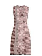Oscar De La Renta Sleeveless Intarsia-knit Wool Dress