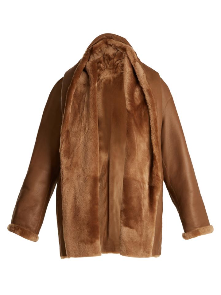 Vince Reversible Hooded Shearling Jacket