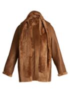 Vince Reversible Hooded Shearling Jacket