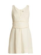 Matchesfashion.com Zimmermann - Painted Heart V Neck Linen Dress - Womens - Cream