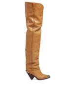 Matchesfashion.com Isabel Marant - Lafsten Thigh High Leather Boots - Womens - Tan