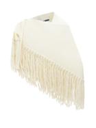 Ladies Accessories Jil Sander - Tasselled Wool Shawl - Womens - Cream