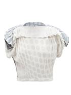 Matchesfashion.com Mm6 Maison Margiela - Boat-neck Pleated Polka-dot Twill Blouse - Womens - Black Multi