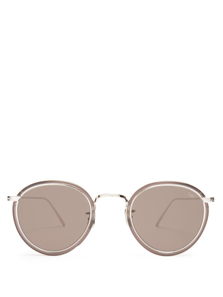 Eyevan 717e Round-frame Titanium Sunglasses