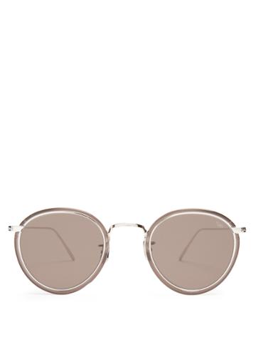 Eyevan 717e Round-frame Titanium Sunglasses