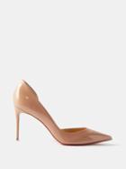 Christian Louboutin - Iriza 85 Patent-leather D'orsay Pumps - Womens - Nude