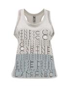 Matchesfashion.com Adidas By Stella Mccartney - Logo Print Mesh Back Tank Top - Womens - Grey
