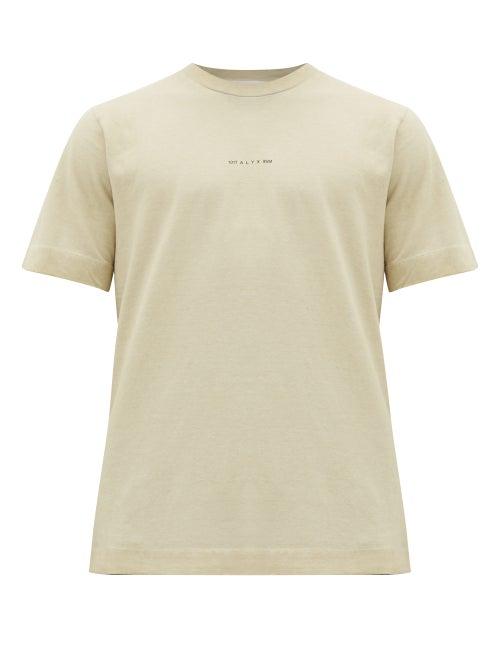 Matchesfashion.com 1017 Alyx 9sm - Ss Logo Print Cotton T Shirt - Mens - Light Green