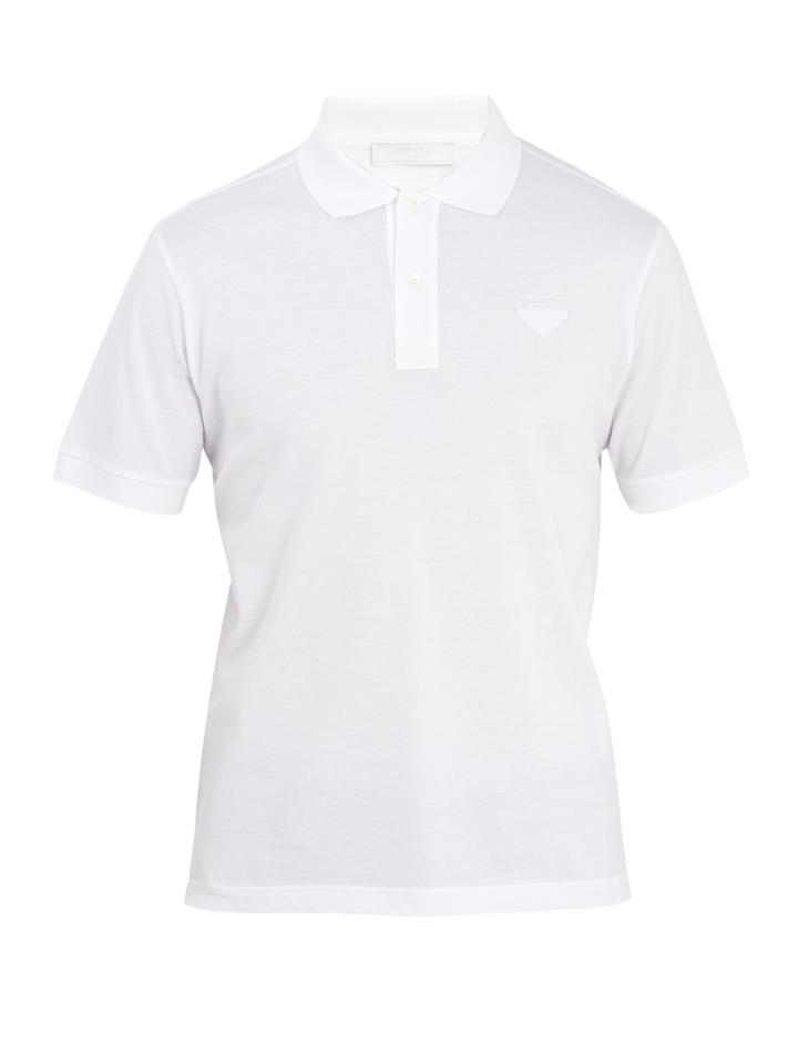 Prada Classic Cotton Pique Polo Shirt