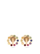 Charlotte Chesnais Fine Jewellery Saturn Extra-small Multi-stone & Gold Earrings
