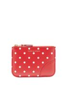 Matchesfashion.com Comme Des Garons Wallet - Polka-dot Leather Coin Purse - Womens - Red Multi