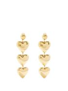 Saint Laurent - Heart Chain Earrings - Womens - Gold