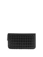 Matchesfashion.com Christian Louboutin - Credilou Spike Embellished Leather Cardholder - Mens - Black