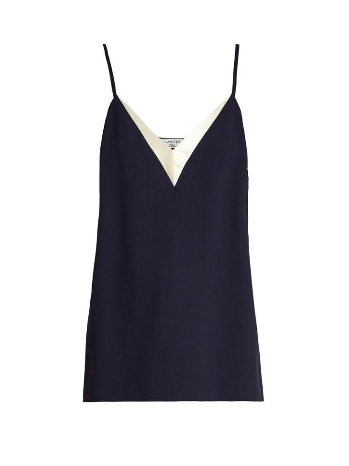Lanvin V-neck Crepe Cami Top